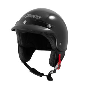 Casco Demi Jet Scooter Moto Omologato ECE 22-06 Frontino Sonicmoto Nero