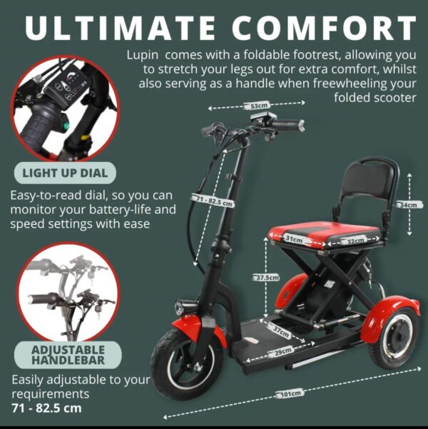 SCOOTER ELETTRICO A 3 RUOTE PIEGHEVOLE - immagine 6